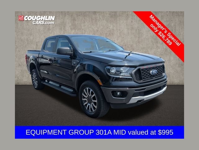 2019 Ford Ranger XL in Black — front three-quarter view