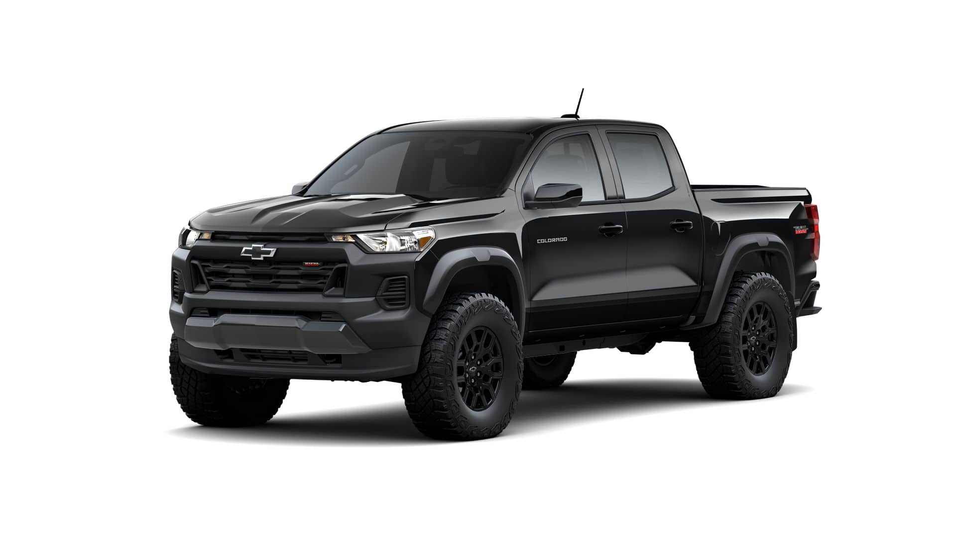 2026 Chevrolet Colorado Trail Boss in Black — front three-quarter view