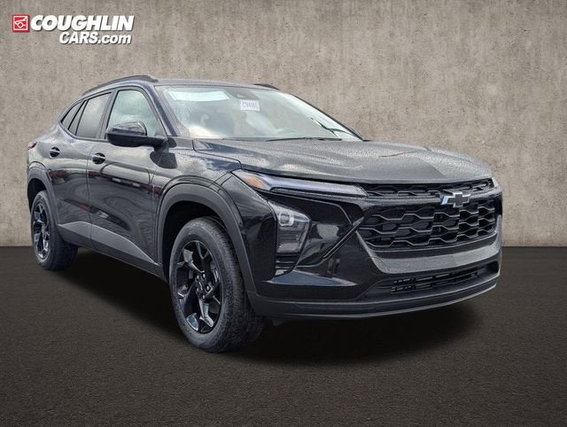 2026 Chevrolet Trax LT in Mosaic Black Metallic — front three-quarter view
